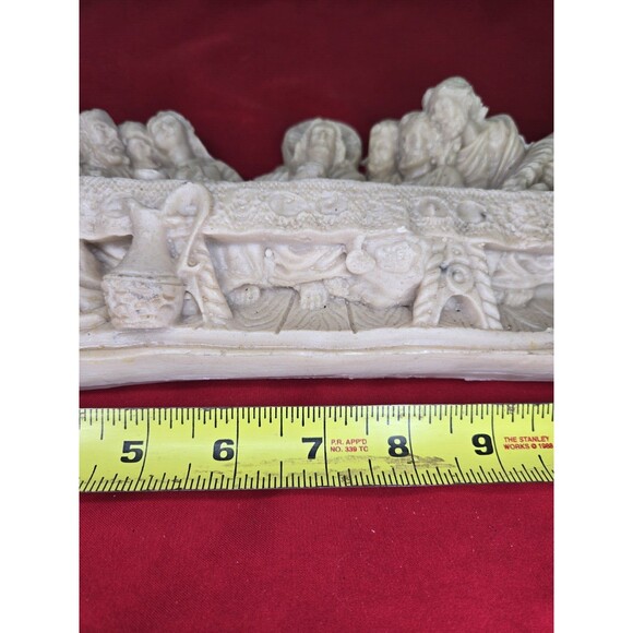 The Last Supper Jesus & Apostles 3D Wall Plaque Mexico HandMade Catholic 14'' - Picture 11 of 16